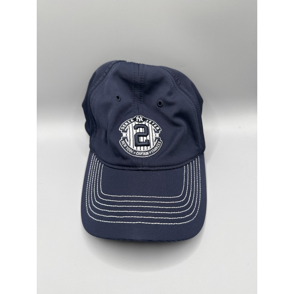 Derek Jeter New York Yankees 47 Brand Captain #2 Stretch Fit Hat Navy L/XL